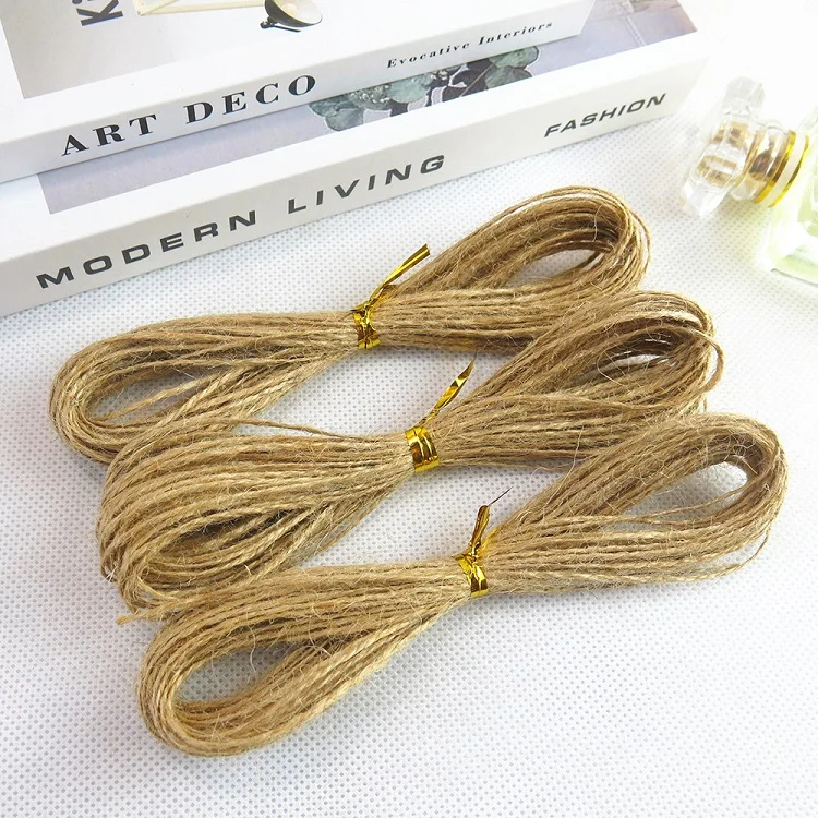 
Amazon Hot Sale 2MM 1.5MM Packaging DIY Materials Hemp Linen Rope Macrame Cord 