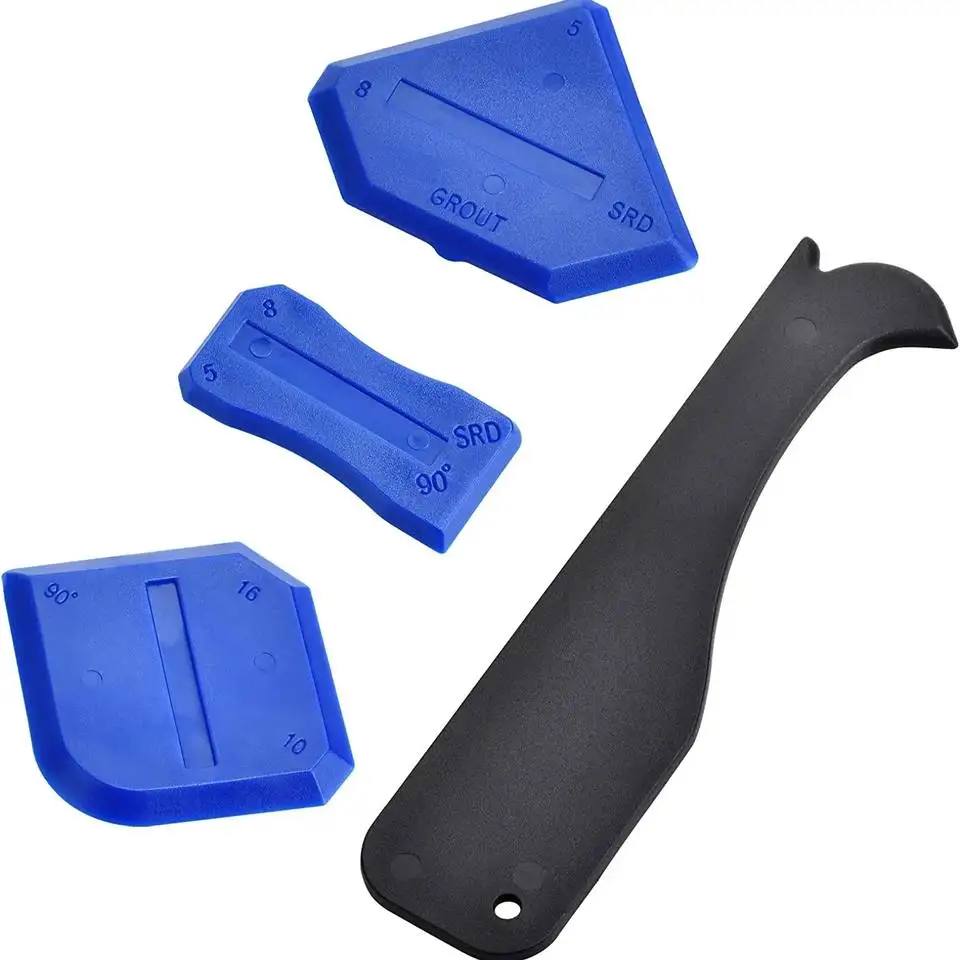 Plastic 3 in 1 Multi-function Corner Tile Grout Removal Tools Caulking Glue Cleaning Silicone Trowel Scraper