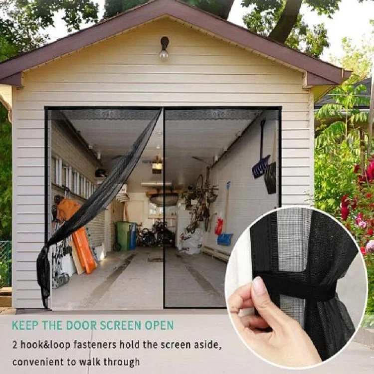Amazon DIY Polyester screen mesh for 1 car Or 2 car garage magnetic windows doors screen