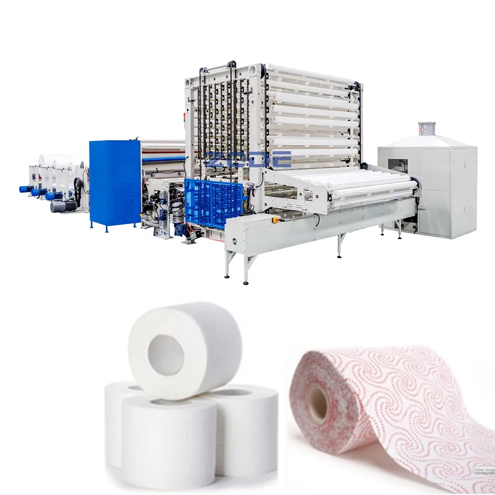Automatic Toilet Tissue Paper Roll Making Cutting Packaging Manufacturing Machine Production Line Cost