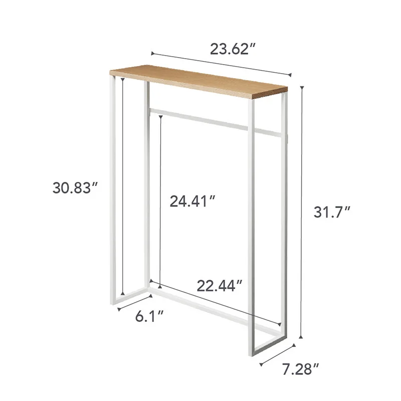 OEM&ODM Wholesales Home Slim Console Table Narrow Accent Table For Entryway Living Room Steel + Wood Narrow Console Table