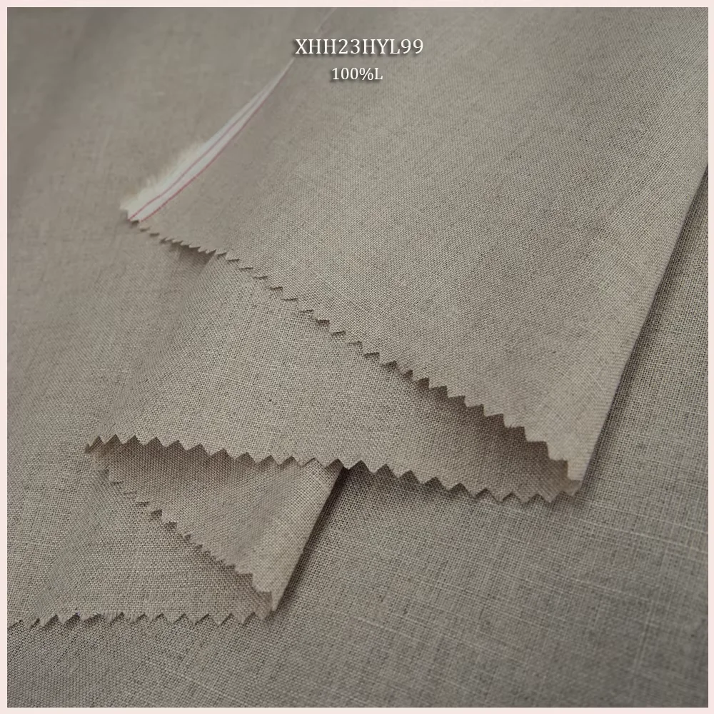 Best Selling 100% Plain Woven Solid Dyed Anti-Static Linen Fabric For Clothing