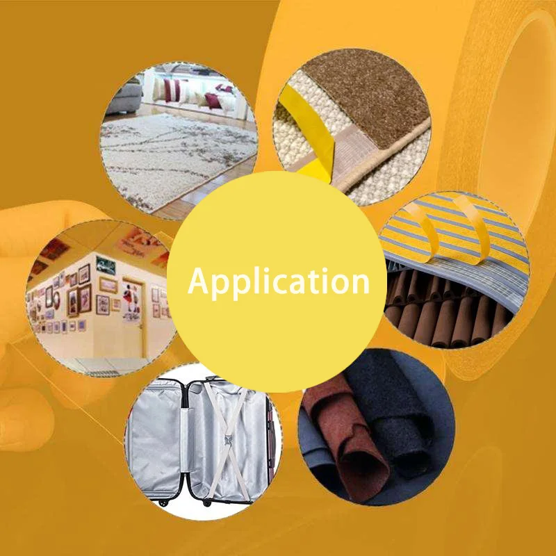 Ean Custom Strong Cross Weave Mesh Hot Melt Yellow Carpet Double Sided Fiberglass Tape