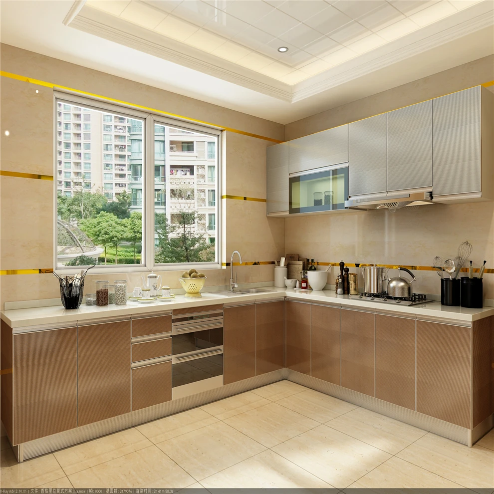 SJUMBO Oak Wooden Open Big Kitchen Cabinet Furniture With Big Island wooden arch kitchen cabinet