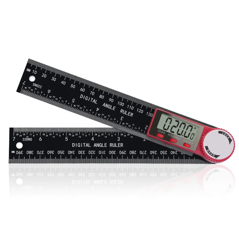 200mm 8' Digital Angle Finder Ruler Protractor Inclinometer Electronic Goniometer Angle Length Measuring Tool