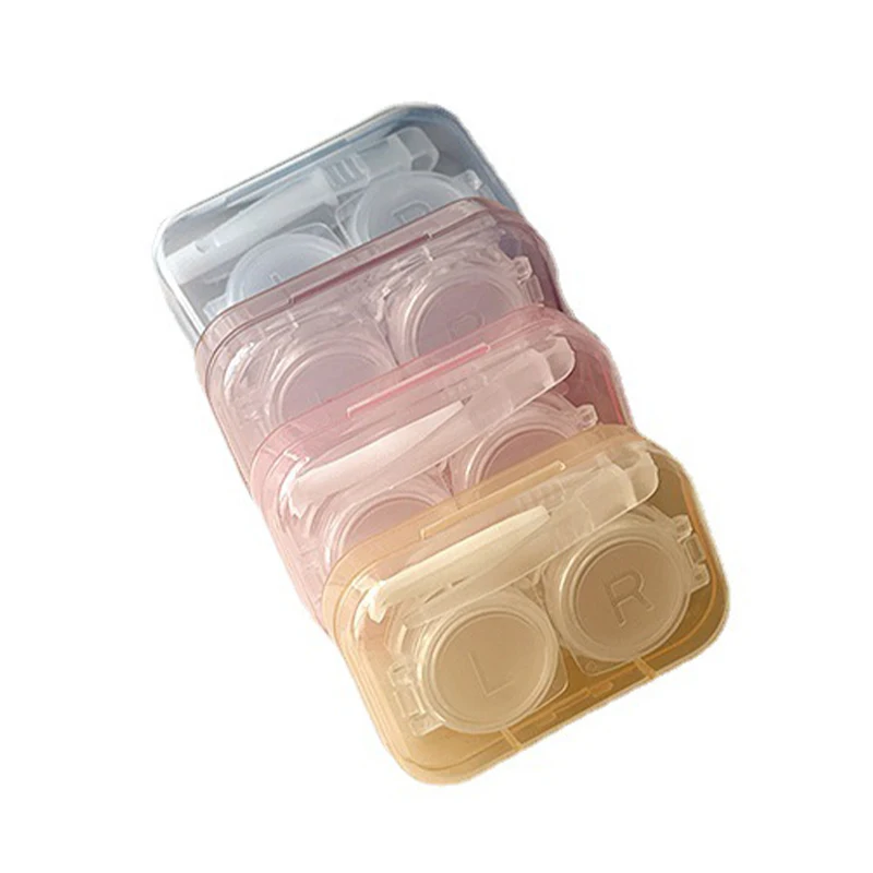 Wholesale custom mini contact lens containers Multiple styles color contact lens cases