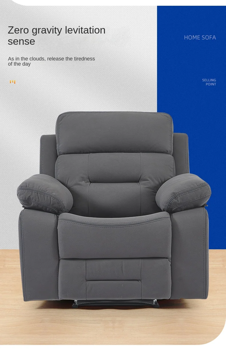 Newly Designed USB Charging Electric Leather Sofa Chair Fabric Upholstery for Leisure Home Theater Furniture