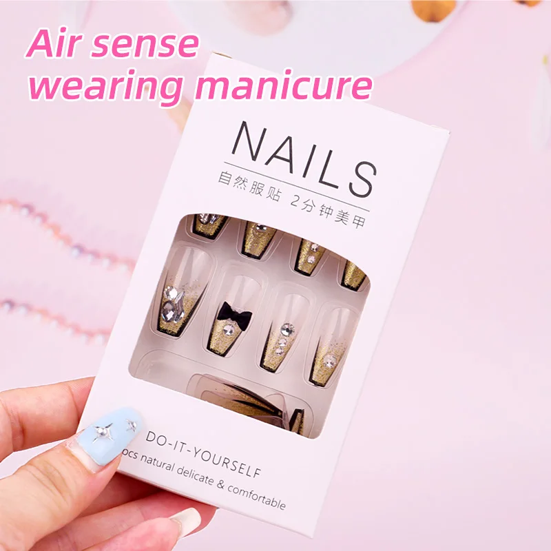 Wholesale Acrylic Long Square Oval Artificial Fingernails Almond Handmade French Nail Supplies Press On Nails At Home Salon