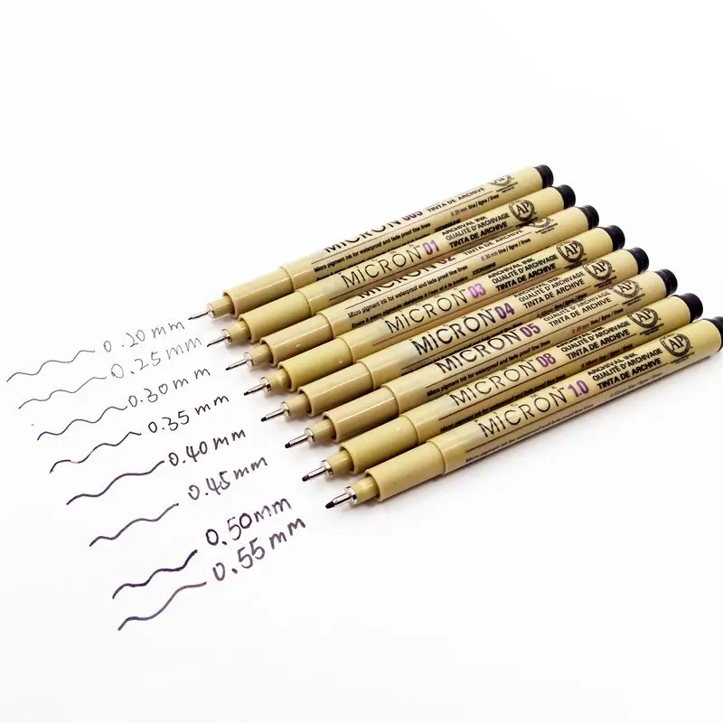 Hot Selling Sakura Black Colour Professional Micro Pen Drawing Needle Pen  Markers For Sketching