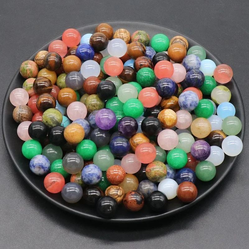 8-12mm Non-porous Natural crystal Beads Stone Beads Loose healing crystal beads necklace bracelet diy semi stone jewelry making
