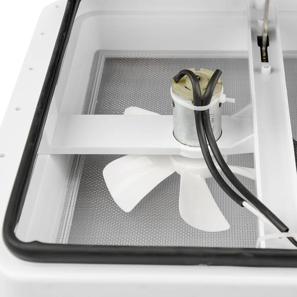 14*14 RV Roof Vent Skylight Cover Shower Hatch Lid Roof for Trailer, Camper, Motorhome, with 12V motor