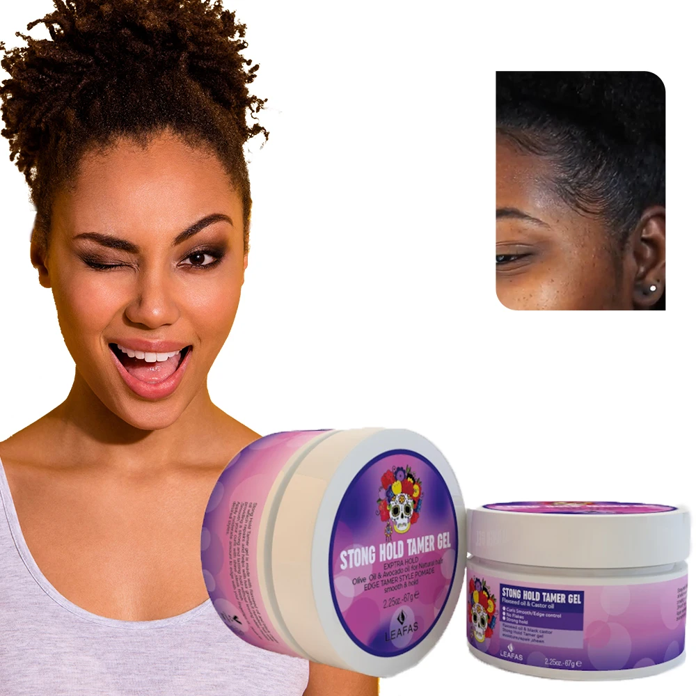Professional organic private label African Hair styling product Stong Hold Tamer gel  hair gel styling with low price