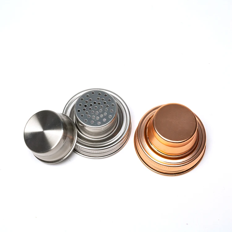 Wholesale Wide Mouth 70mm  Mason Spice Jar Shaker Lid Cocktail Shaker Lids