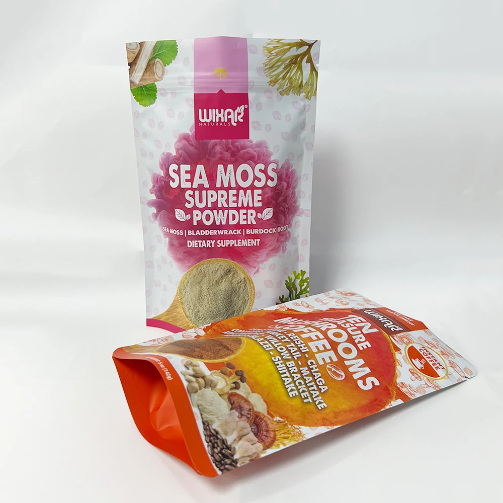 Resealable Matte Finish Zip Lock Bags Aluminum Foil seal Food Plastic Stand Up Pouch Doypack Mylar Storage Food Packaging Bags
