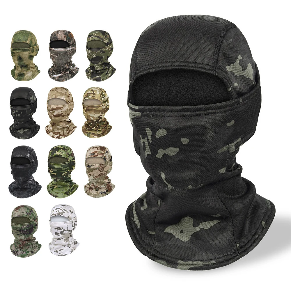 Thermal Thick Polar Fleece Tactical Full Face Ski Mask Hood Balaclava for Men