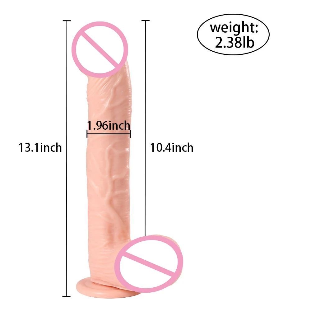 XISE Sex Toy Supplier 33.5cm PVC Dildo Huge Artificial long Penis Big Dildo Sex Toy for Women with Suction Cup Sex Toy for Adult