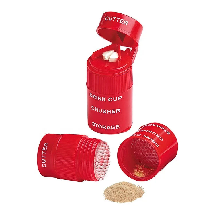 Все в одном, чехлы для хранения таблеток со встроенным резаком для таблеток для отделения лекарств