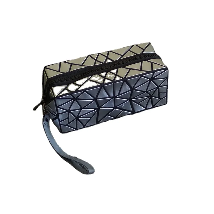 Jewelry Storage Bag Women Shell Custom Big Batch Glitter Beauty Sm Makeup Cosmetic Bags Luminous Color PU