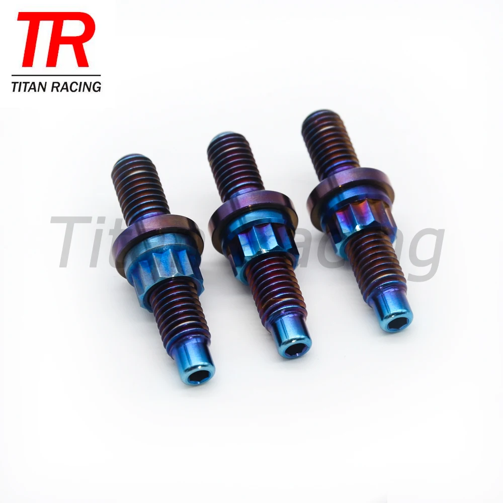 Titanium Manifold Stud Kit M8 M10 Car Exhaust Pipe GR5 TC4 Titanium Stud Sets Bolt