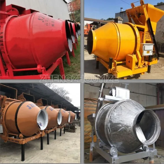 Automatic diesel engine konkret mixer construction equipment  concrete mixer electric mortar cement mixing machine with lift