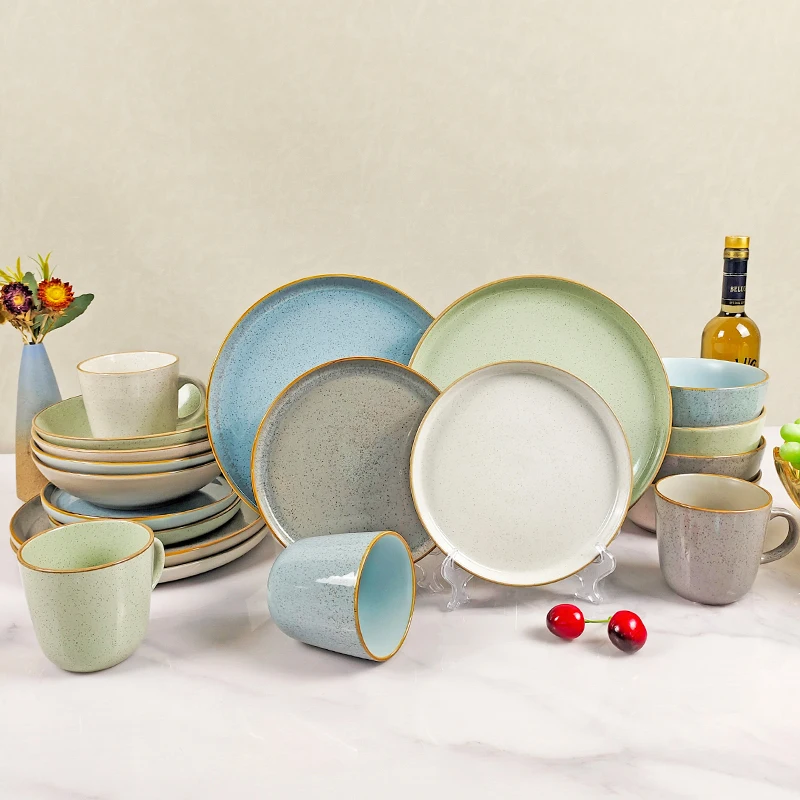 Gift Dinner Sets Ceramic Dinnerware Sets Restaurant Stoneware Tableware Free Sample Ceramic Dinner Plates Safe to Use
