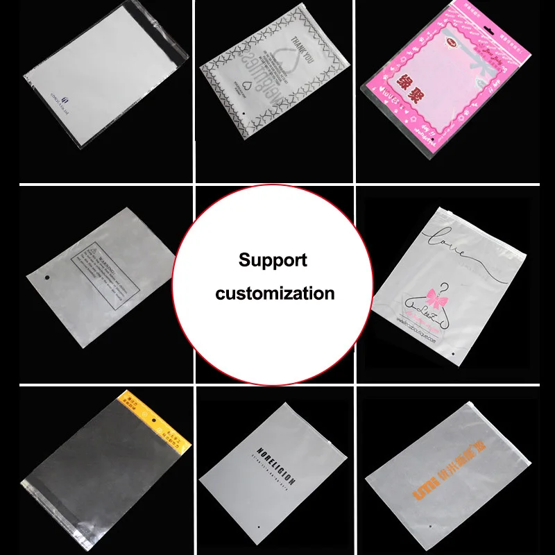 Custom Cellophane Polybag Packaging Clear Plastic Opp Poly Bag With Suffocation Warning Bags
