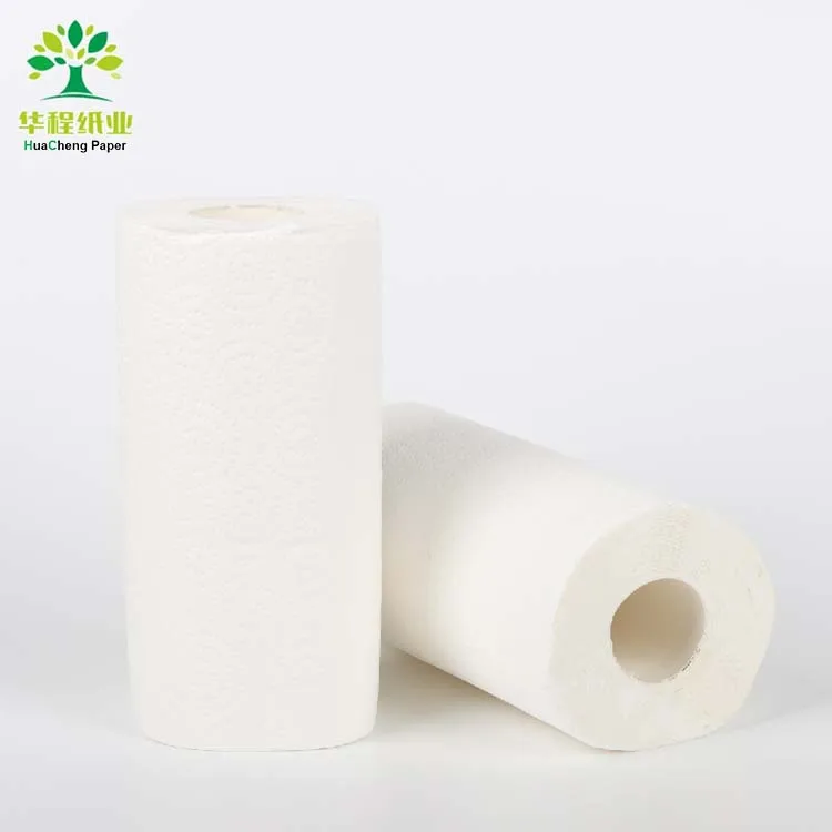 HC customized wood pulp glu kitchen paper towel roll for kitchen super absorbent papertowel