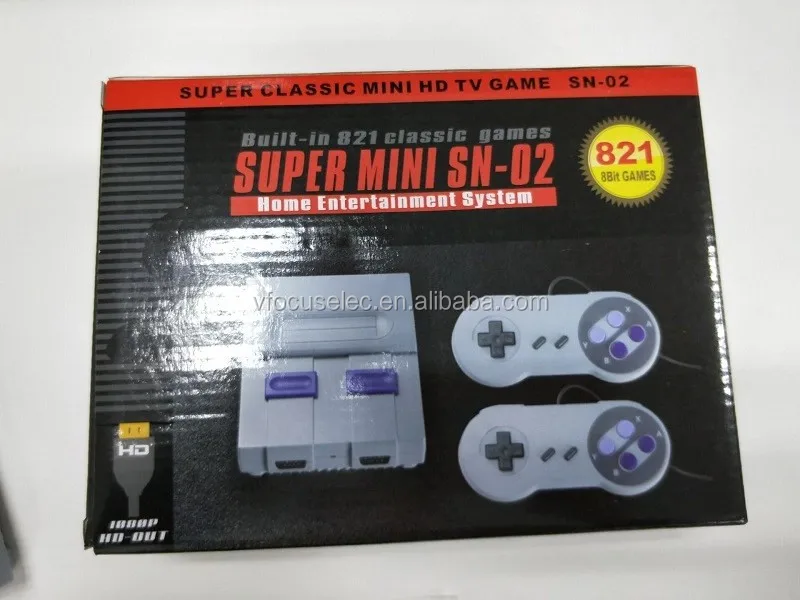 2019 супер мини SFC Ретро Классическая игровая консоль SNES встроенные 821 ТВ видеоигры с двумя