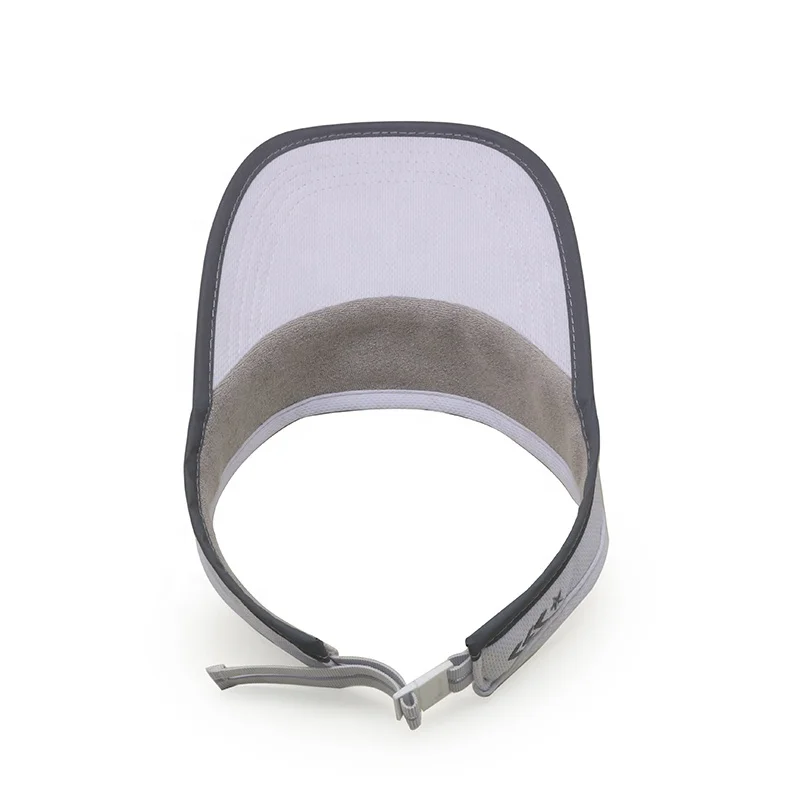 Hot Sale Custom Logo Plain Blank White Band Elastic Back Cotton Sun Visors Cap for Women Outdoor