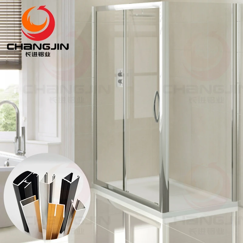 Galvanized aluminum custom powder coated u channel shower profile aluminum glass railing u  profile