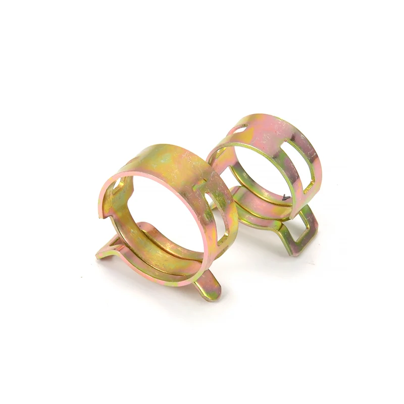 Zinc plated stainless steel type pipe hose clamp clip heavy duty truck exhaust metal spring clamp