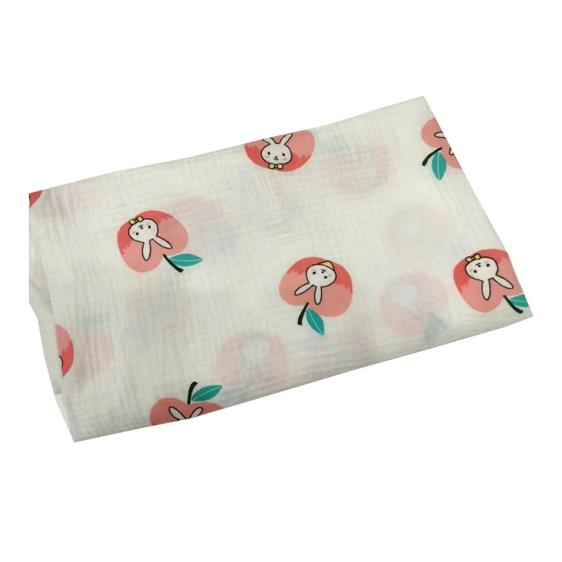 wholesale rolls cheap baby crepe soft muslin double gauze 100% cotton fabric