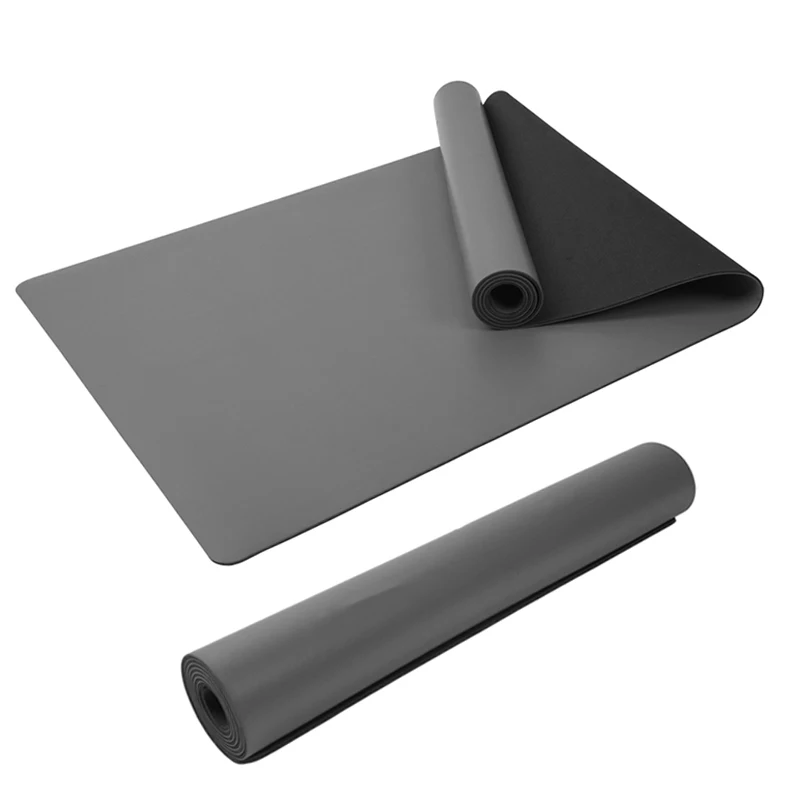 2024 High Quality Durable Private Label Print Fitness Eco Friendly Black Print PU Natural Rubber Yoga Mat