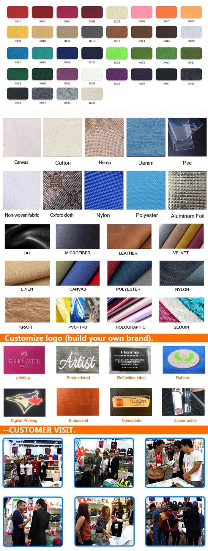 Wholesale custom canvas portable  handbag crossbody storage travel bag