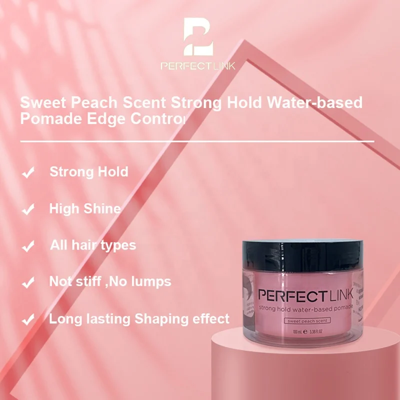 Private Label Fruit Smell Strong Hold Shine Finish Water Base Hair Styling Pomade / Wax/ Edge Control