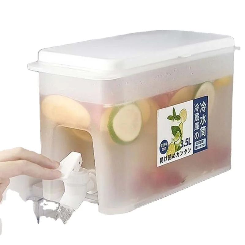 Household Refrigerator Cold Kettle With Faucet Large Capacity Lemon Fruit Teapot Ice Bucket