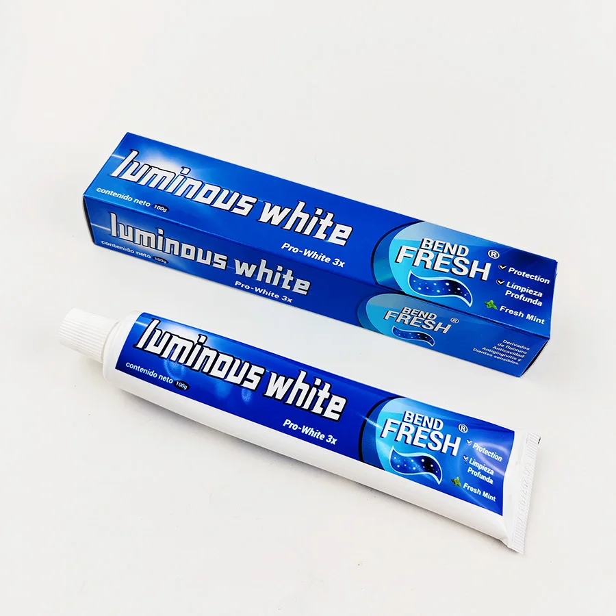 Luminous White Fresh Mint Toothpaste With Customised Design Package