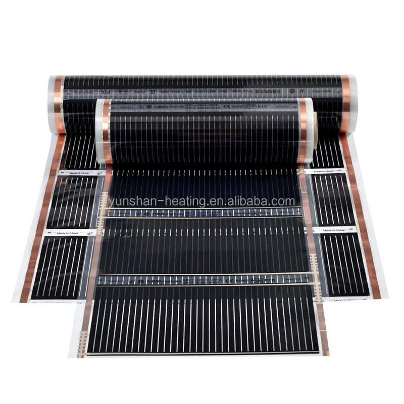 50/80/100cm far infrared PTC Floor Heat panel 220V carbon Heating Films
