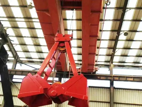Waterproof Mechanical Wire Rope Double Lobe Clamshell Grab Bucket For Crane