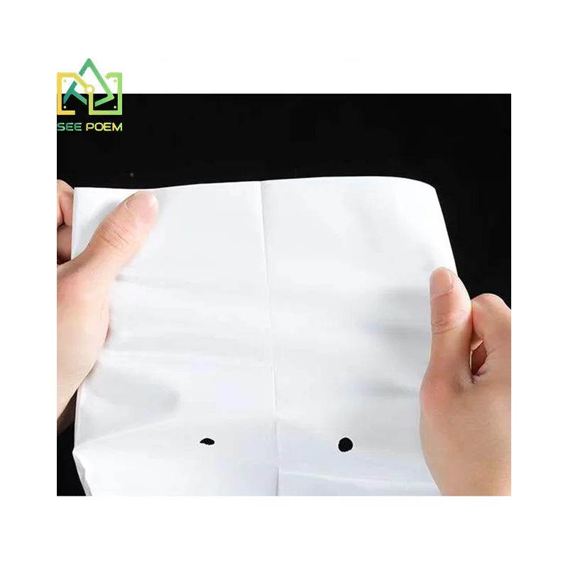 White / Black Hydroponic Plastic PE Poly Grow Pot Bag with bottom hole