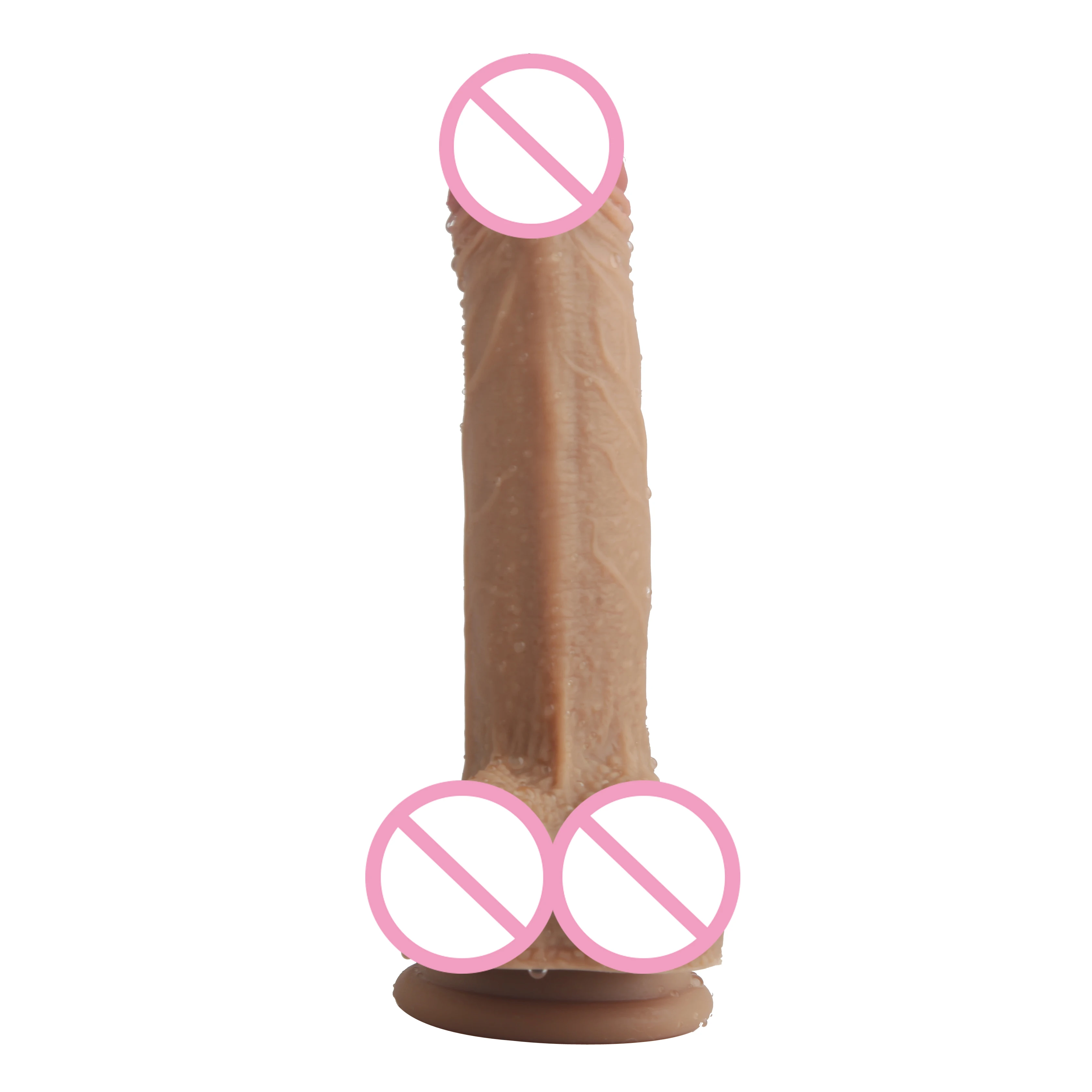Rubber Soft Silicone Dildo Artificial Penis with Suction Cup Artificial Penises for Women Vagina