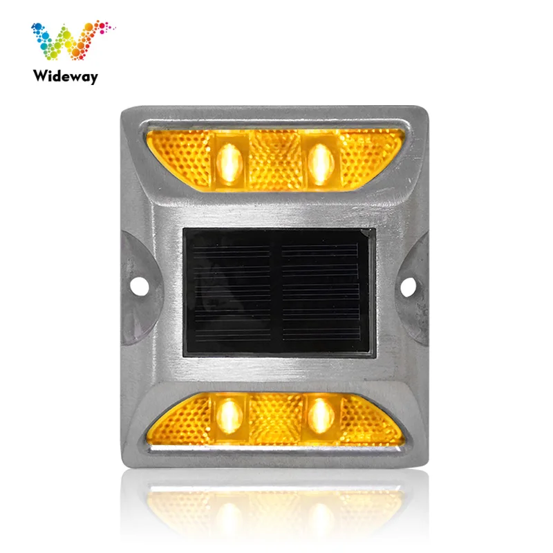 Waterproof Road Reflective Ground Light Warning Aluminum Cat Eyes LED Solar Road Stud