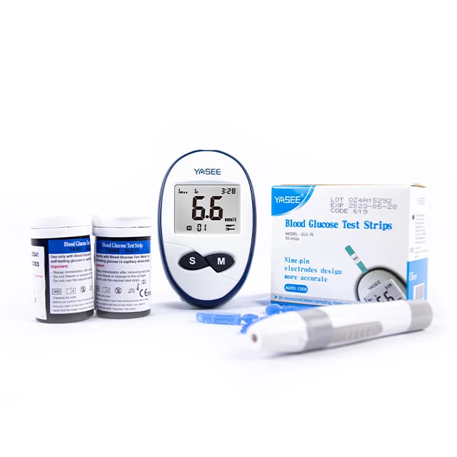 Portable Digital Glucometer with Safety Sterile Self-Test Smart Blood Glucose Meter Continuous Blood Sugar Monitor for Home Use