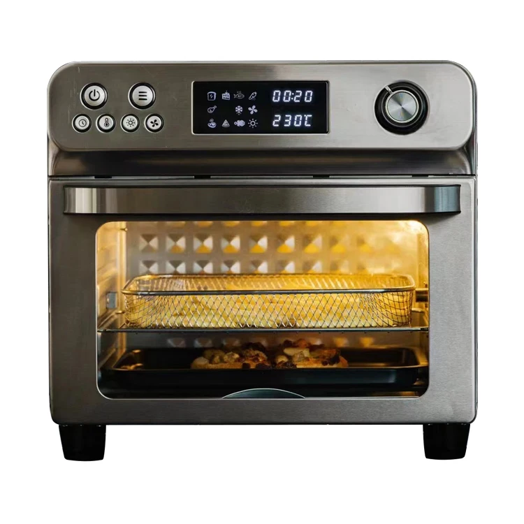 Oil free three-layer toaster 23L capacity touch button control digital steam air fryer oven