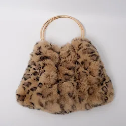 Высокое качество оптовая продажа однотонные сумки меховые пользовательские ручная сумка