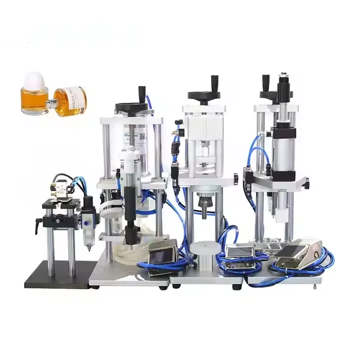 Manual capping machine for perfume bottles