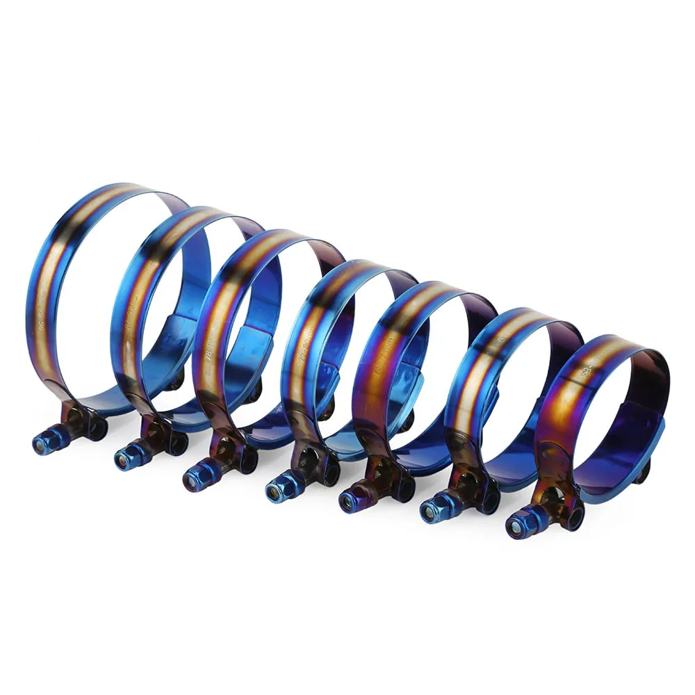 Custom Make 2' 3.5' 3.75' Stainless Steel T-Bolt Clamp Black Gold Silver Hose Clamps Adjustable Intake Kit Piping Clamps