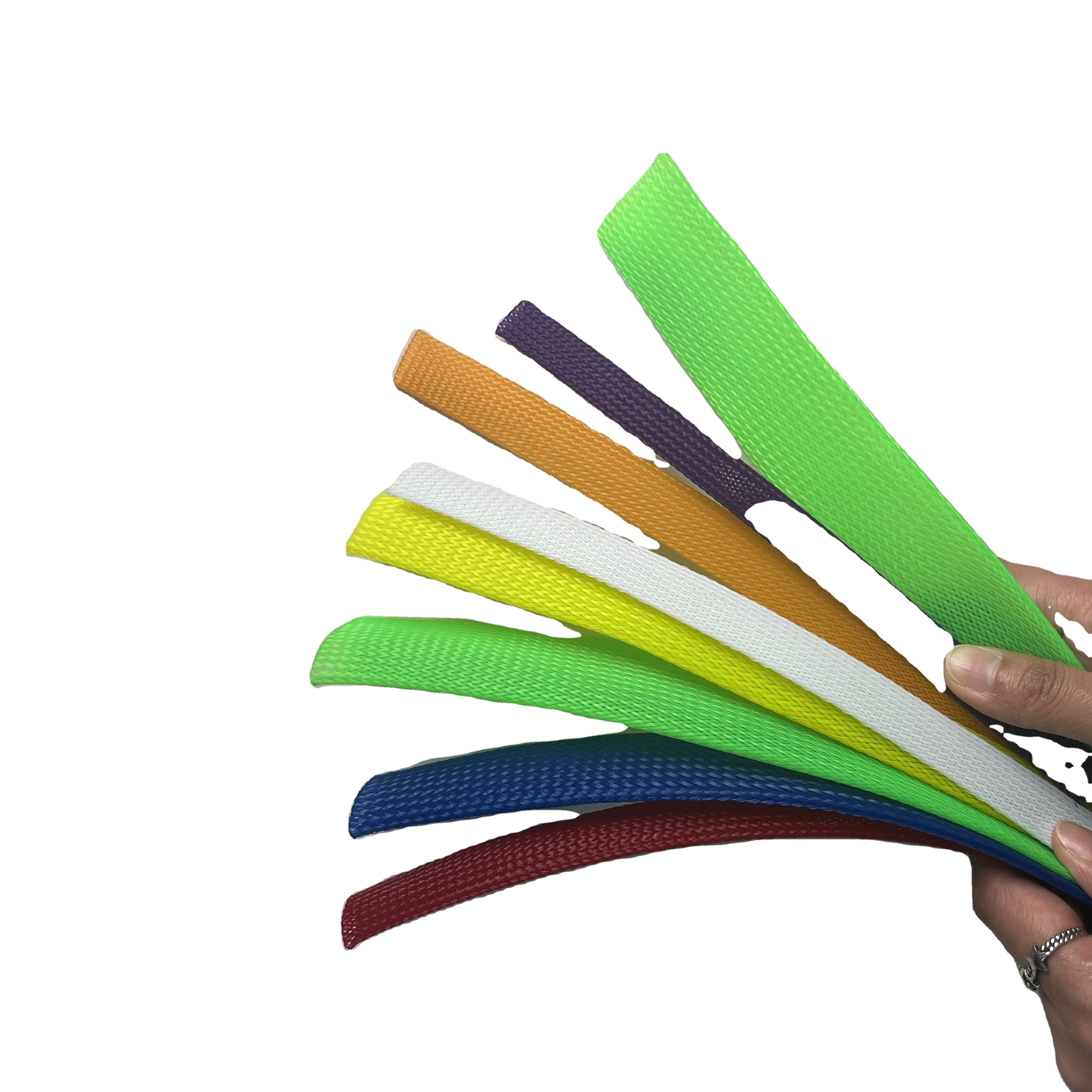 Colorful Expandable Protective Sleeve Automotive Expandable Polyester Braided Cable Sleeve Plastic Cable Sleeve Self Closing Pet