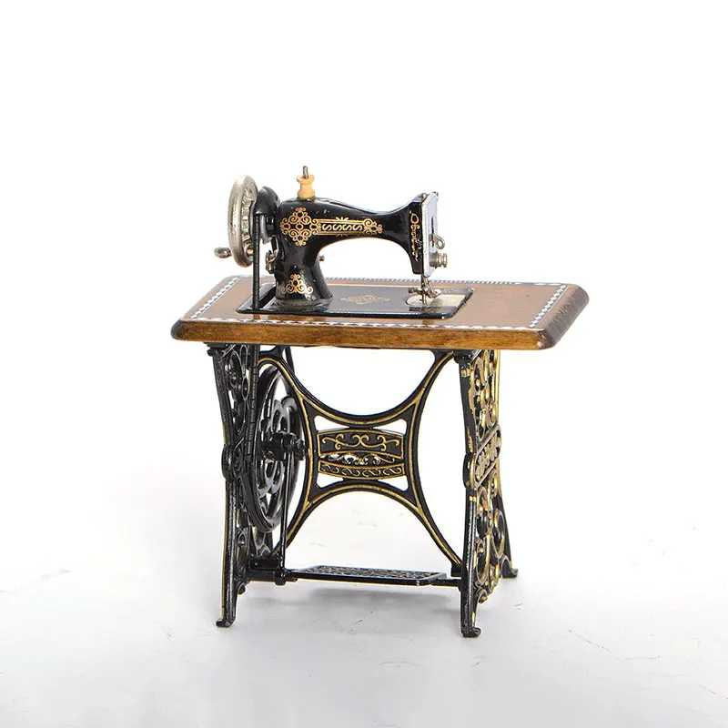 1:12 Scale Wholesale Dollhouse Accessories Miniature Furniture Wooden Sewing Machine 1/12 Scale QW90083