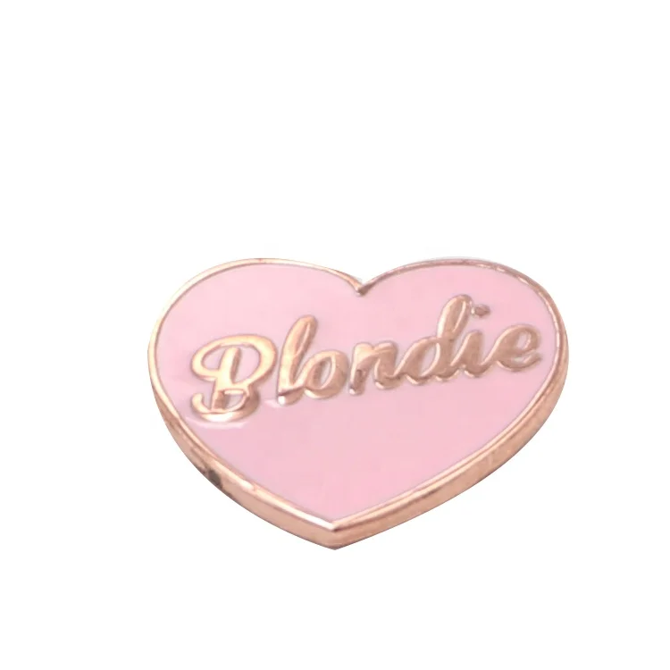 
Hot sale heart shape hard enamel badge glitter heart shape yellow zinc alloy lapel pins 